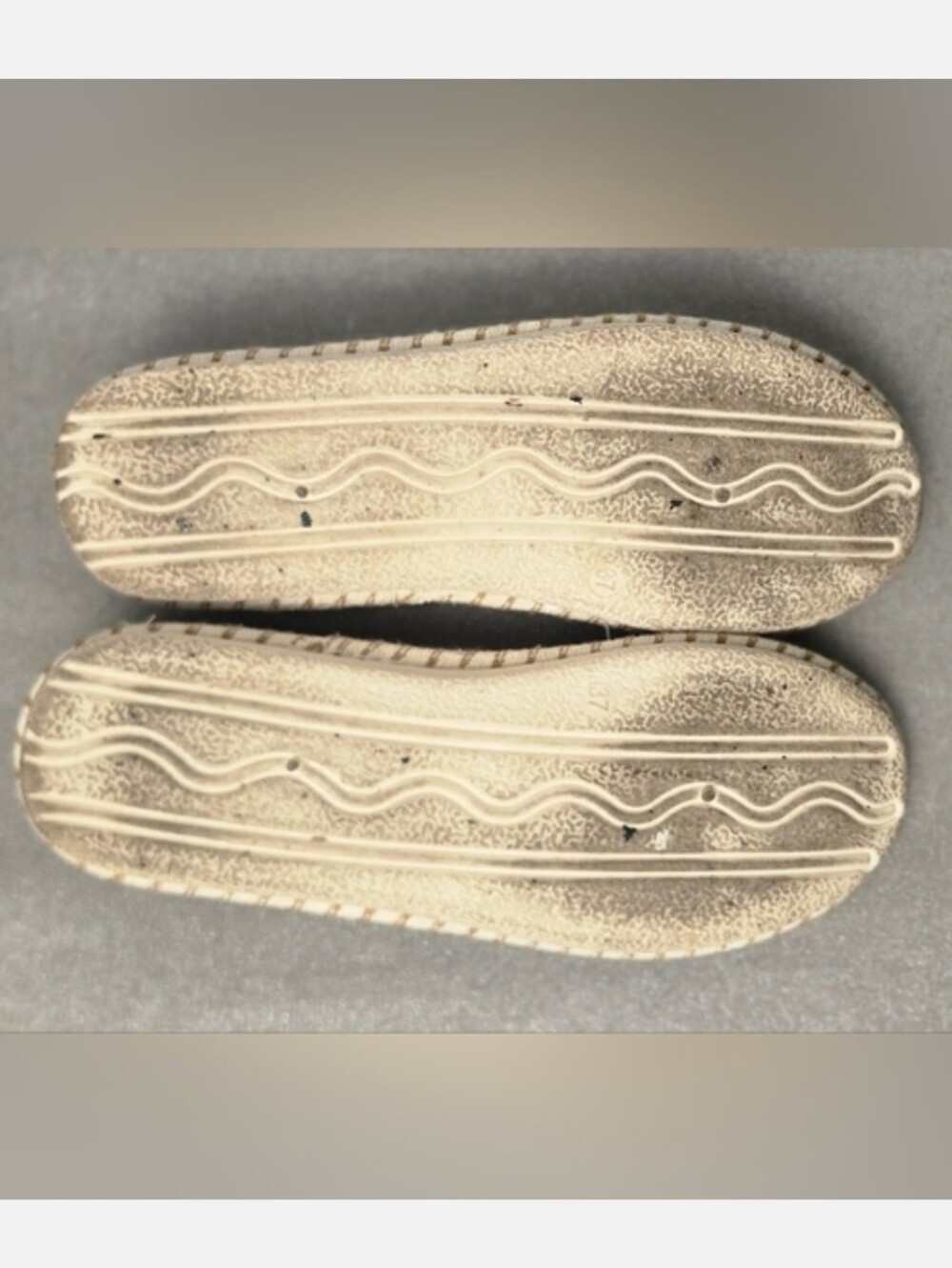 Toms Cream and Burgundy Espadrille Slip-On Shoes - Picture 9 of 10